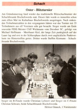 Osterblitzturnier 2005 (Mitteilungsblatt vom 3.4.05)